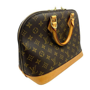 LOUIS VUITTON Alma Bag Handbag Purse Monogram Brown